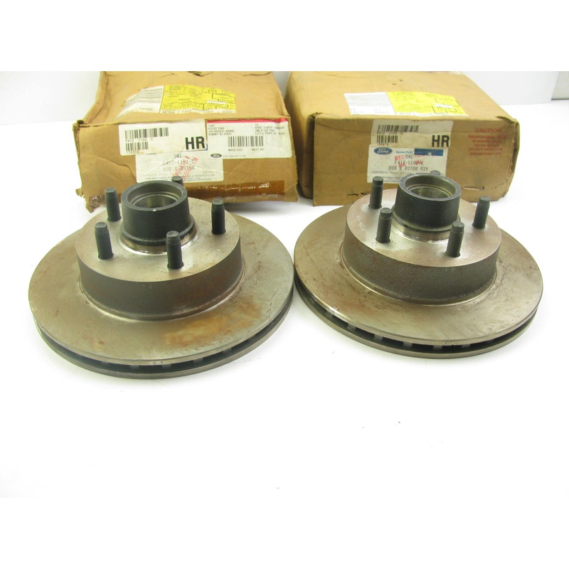 (2) NEW - OEM Ford F4TZ-1102-C Disc Brake Rotor And Hub Assembly - Front