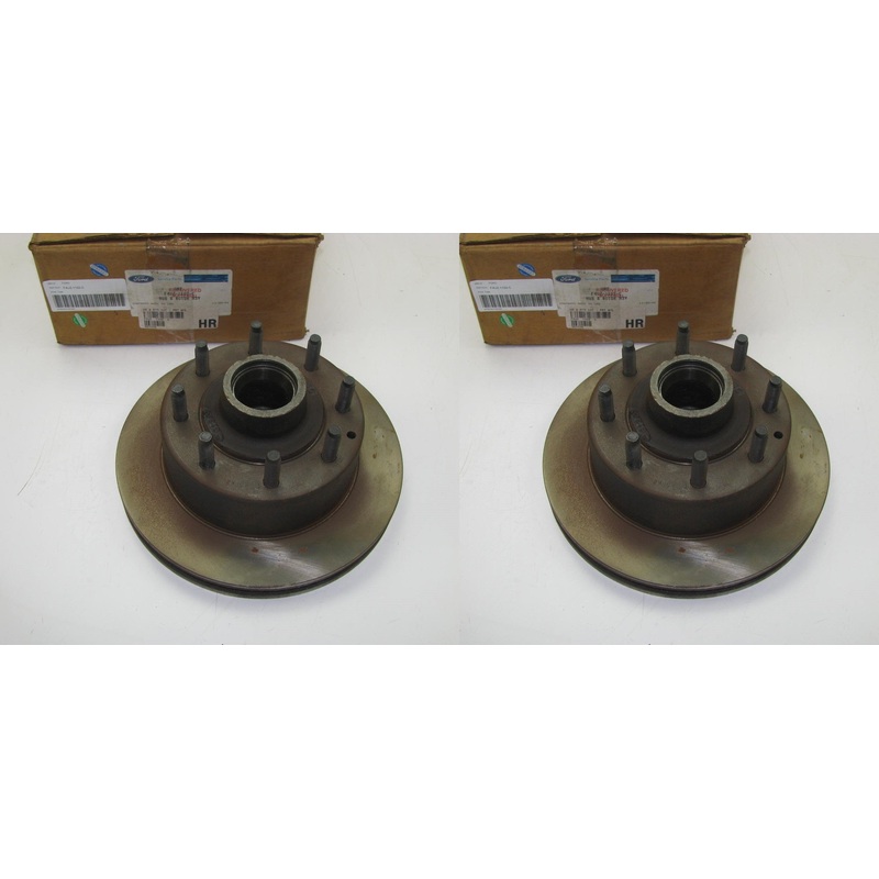 (2) NEW - OEM GENUINE Ford F4UZ-1102-C FRONT Disc Brake Rotors 8-LUG SRW